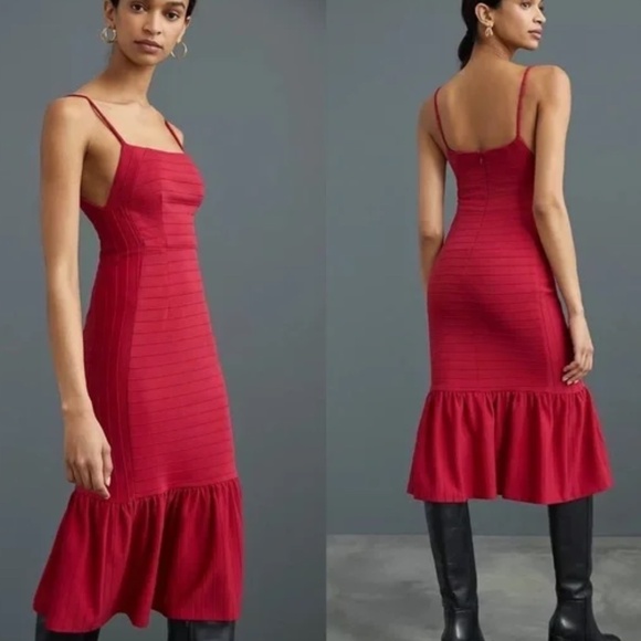 Anthropologie Dresses & Skirts - Anthropologie Hutch Square Neck Slim Midi Dress, Medium, NWT